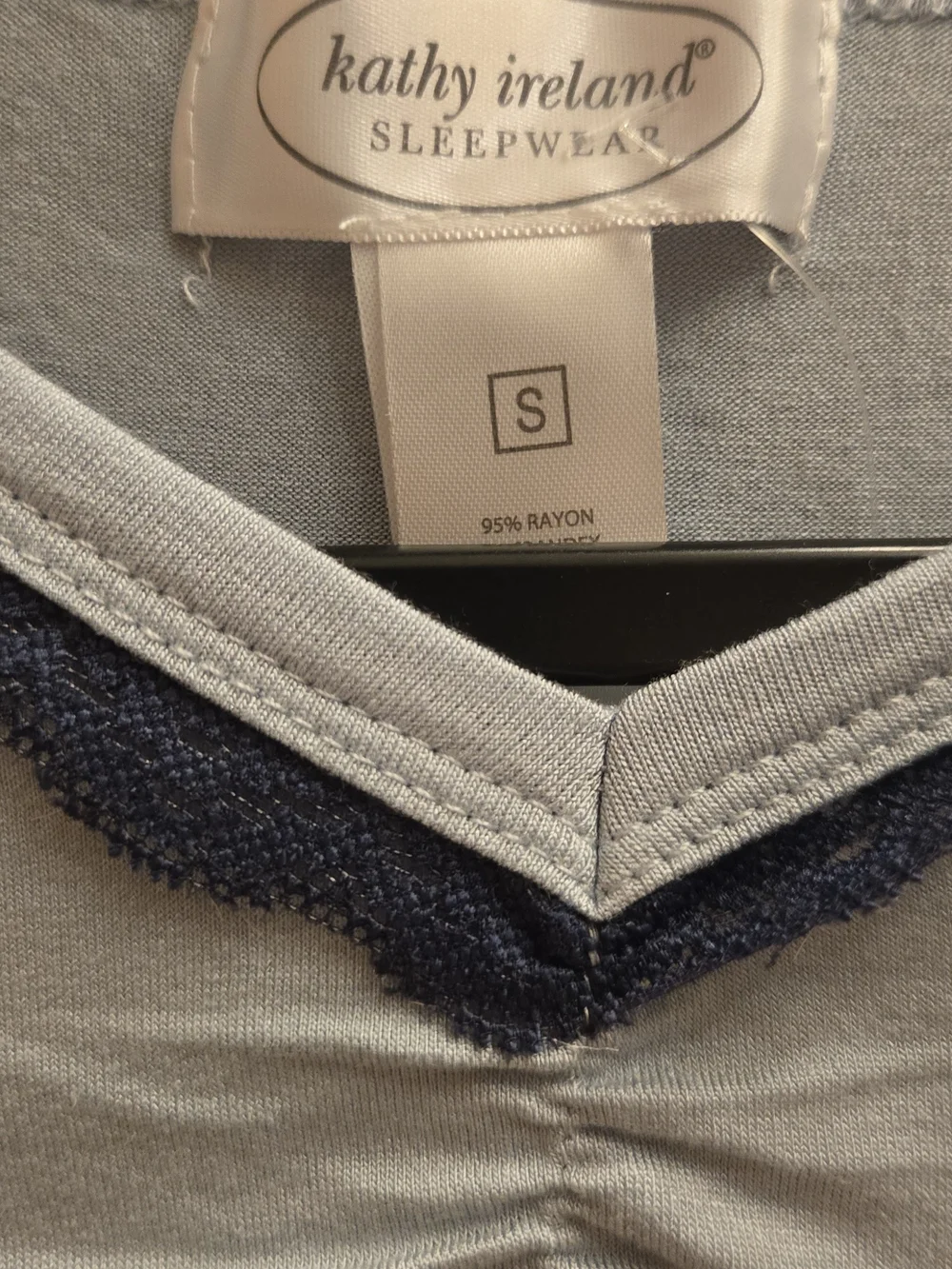 Kathy Ireland Women's Pjs Long Sleeve Sleep Top & Pant Set - Light Blue